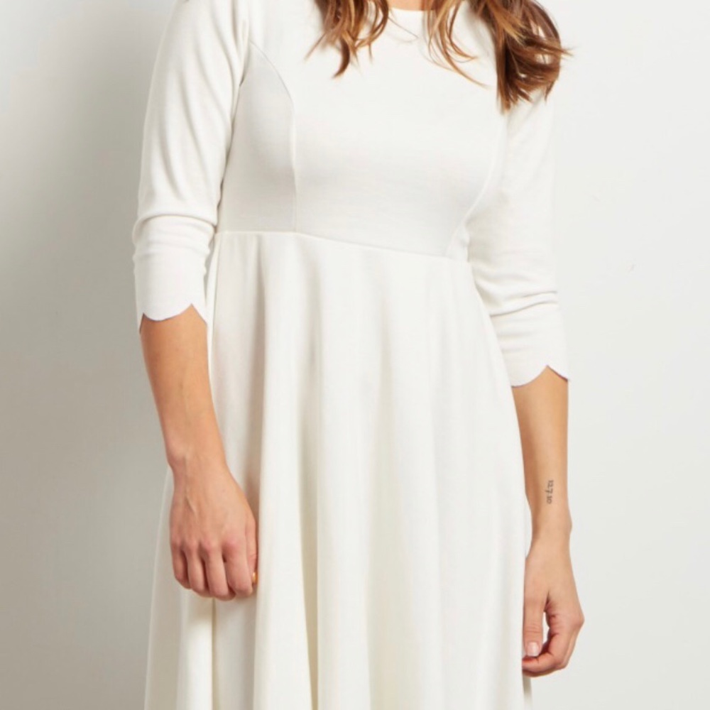 Pink blush Ivory maternity dress